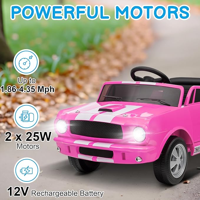 Winado 12V Licensed Shelby Electric Car - Image 5