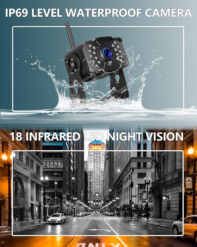 FHD 1080P 2 Digital RV Wireless Backup Camera System - Image 5