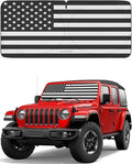 Autoamerics Jeep Wrangler B&W 1-Piece Windshield Sun Shade Foldable Car Front by AutoamericsUS
