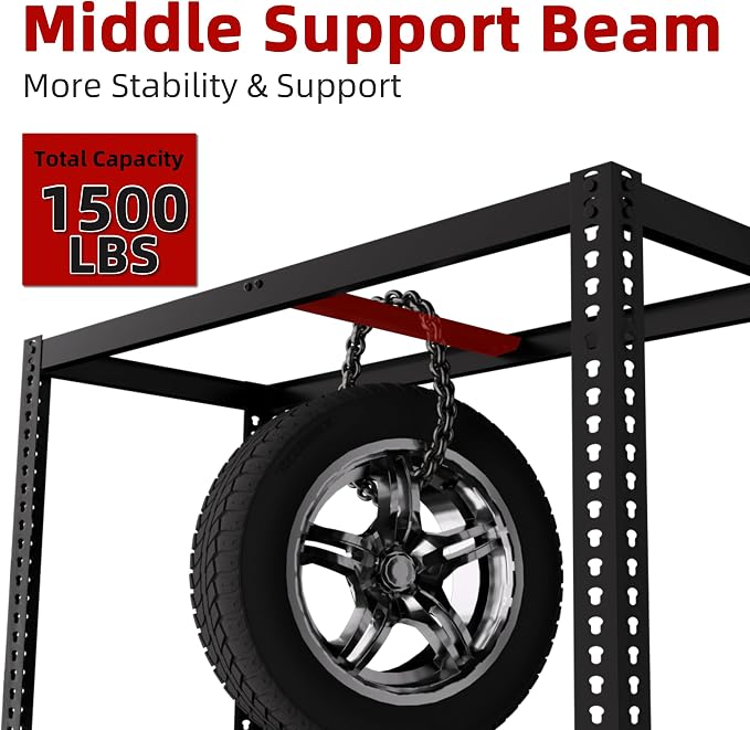 2 Packs 35.5" W x 16" D x 71" H Adjustable Garage Storage Shelves - Image 4