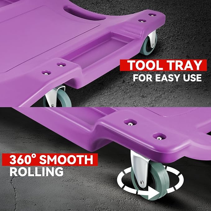 Auto Dynasty 40 Inches Mechanic Creeper, Automotive Garage Repair Low Profile - Image 4