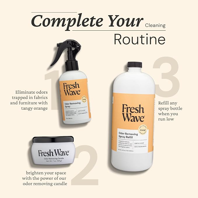Fresh Wave Orange Odor Eliminator Spray & Air Freshener Refill, 32 fl. oz. - Image 7