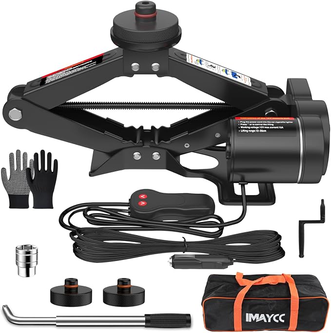 Electric Car Jack for Tesla, Portable 12V 2 Ton Tesla Tire Repair Tools by IMAYCC