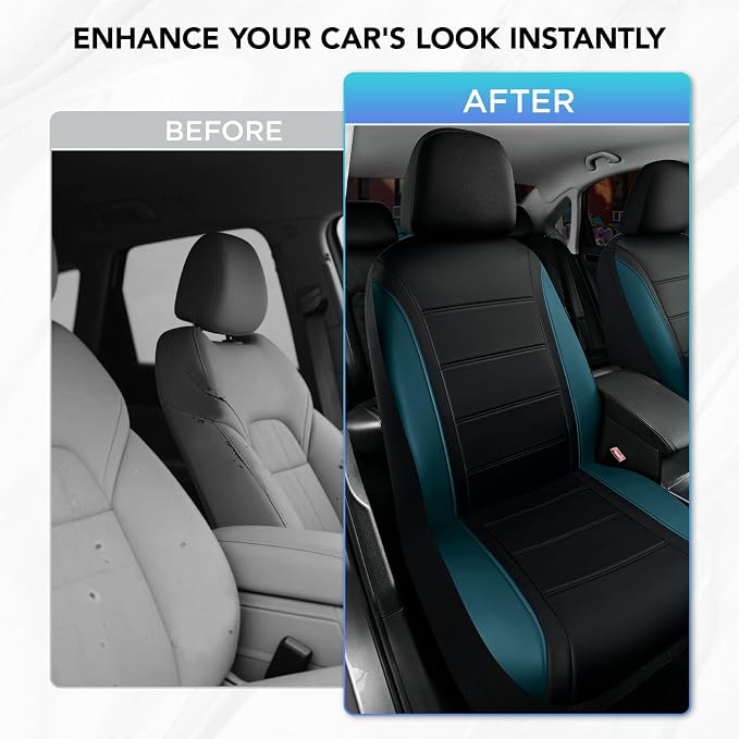 Road Comforts Leather Seat Covers, Breathable Car Seat Covers Front Seat - Image 3