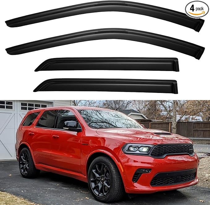 Window Visors Rain Guards for 2011-2025 Dodge Durango, Out-Channel Window Vent by YQAUTEC