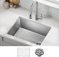 KRAUS Fairlane 25-inch Undermount Single Bowl 18-Gauge Stainless Steel Kitchen by KRAUS
