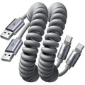 LISEN Coiled USB C Cable, 2 Pack by Lisen