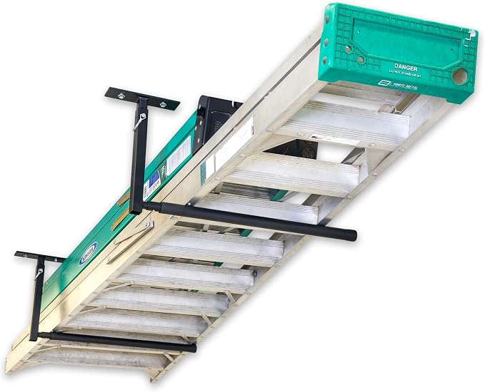 StoreYourBoard Adjustable Ceiling Rack – Hi Port 2 Garage Ceiling Ladder Hanger by StoreYourBoard