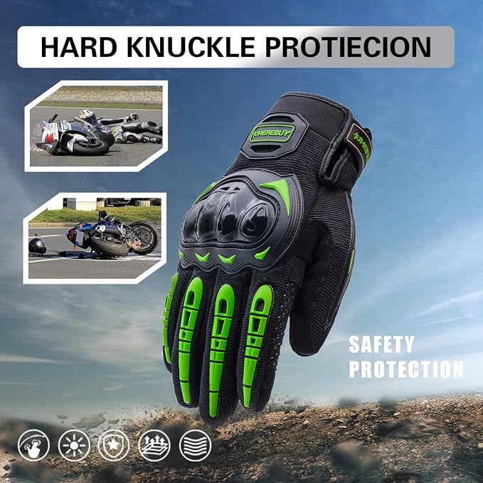 Motorcycle Gloves Touch Screen Full Finger Riding Gloves Knuckle Protection - Image 3