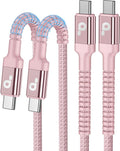 USBC Cables 6FT, Long USB C Fast Charging Cable Nylon Braided USBC iPhone by PRAKIE