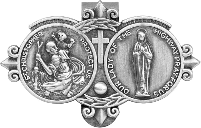St. Christopher Visor Clip, Saint Christopher Medal by Aleiport