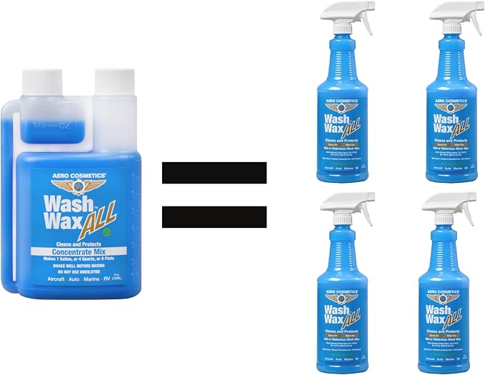 Wet or Waterless Car Wash Wax 8oz Concentrate Aircraft Quality - Image 3