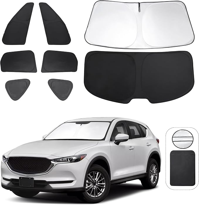 TINGLU Window Shades for Mazda CX-5 2017-2024 2025 Accessories Car Side Full by TINGLU