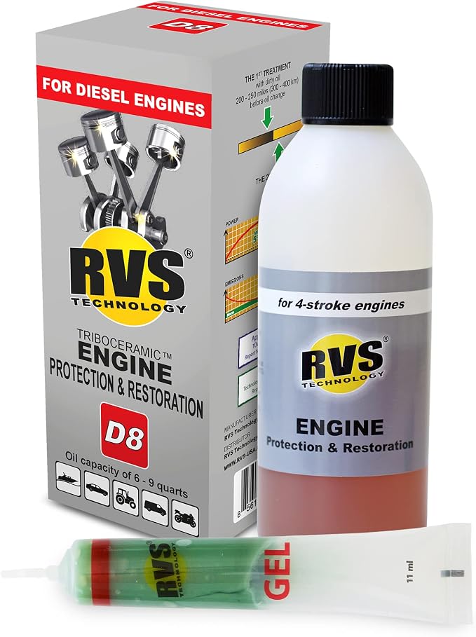 D8 engine oil treatment, For Diesel engines by RVSTechnology