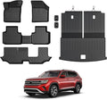 Floor Mats for 2018-2024 2025 Volkswagen VW Atlas 7 Seats, All Weather TPE by GALVAGNITE