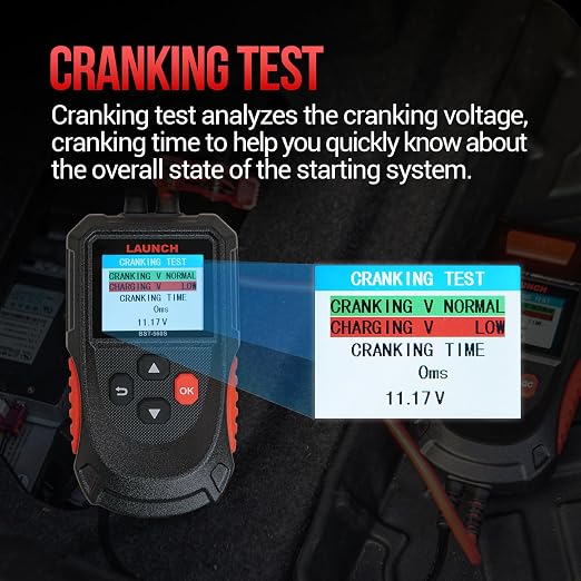 Car Battery Tester, Launch BST-560S 12V Digital Automotive Battery Load & - Image 6