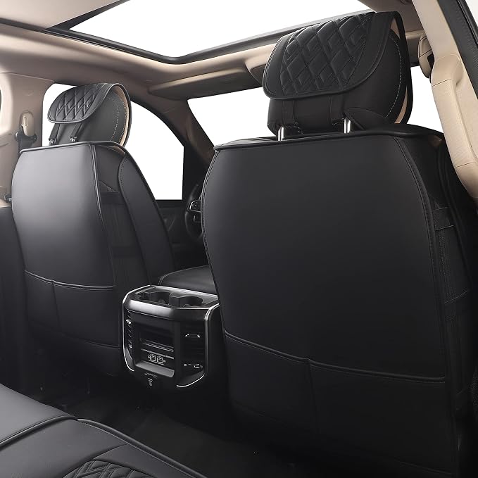 JOJOBAY Car Seat Covers for Dodge Ram 2 Pcs Front, Fit Ram 2009-2025 - Image 3