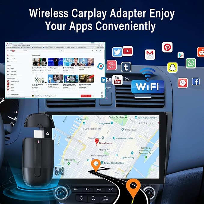 Wireless Carplay Adapter for iPhone, Plug & Play, Mini Size - Image 3