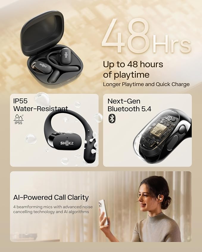 SHOKZ New OpenFit 2 Open-Ear Headphones, True Wireless Bluetooth Earphones - Image 9