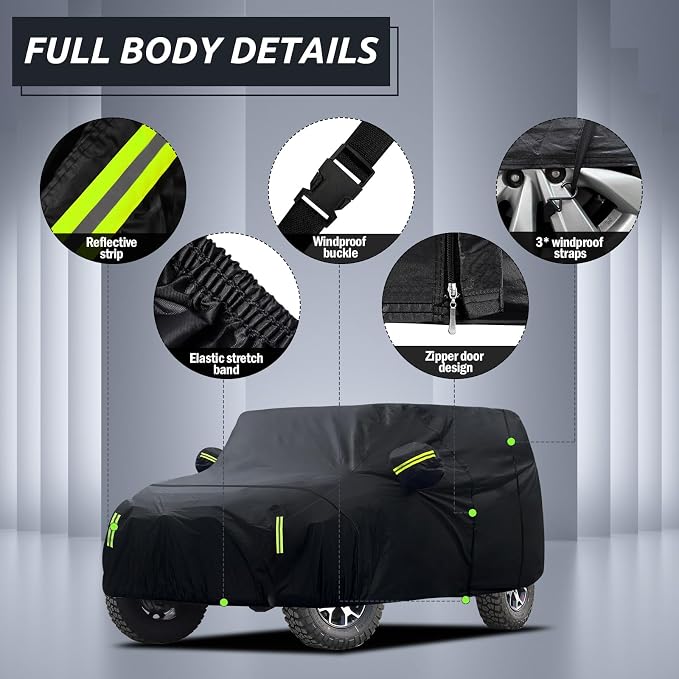Car Cover Custom Fit for Jeep Wrangler 4 Door 2006-2025 JK JL, Migaven - Image 2