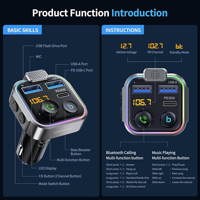 UNBREAKcable Bluetooth FM Transmitter - Image 8