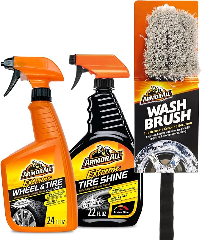 Armor All Wheel Cleaner and Tire Shine Kit, Heavy Duty Car Wheel Cleaner - Image 9