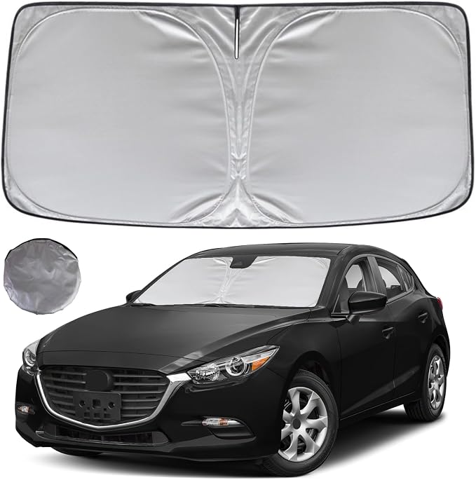 KAYZT Windshield Sun Shade for 2014-2018 Mazda 3 Hatchback Sedan Foldable by KAYZT