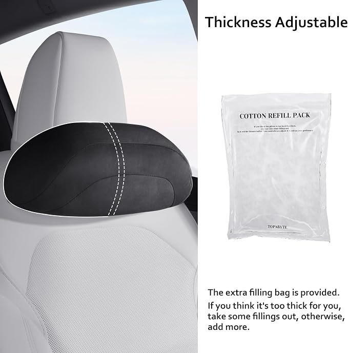 Car Headrest Pillow for Driving, Softness Ergonomic Design Universal Travel - Image 3