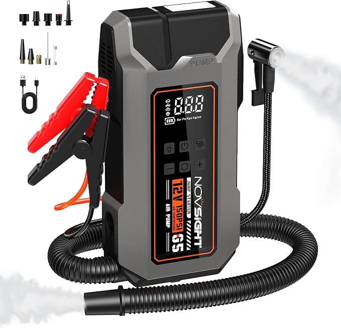 NOVSIGHT Jump Starter With Air Compressor by NOVSIGHT