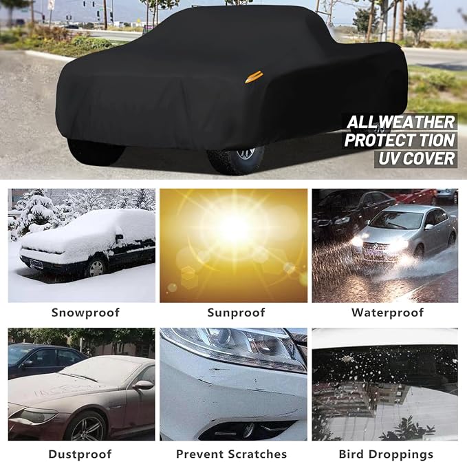 MORNYRAY Waterproof Car Cover All Weather Snowproof UV Protection Windproof - Image 5