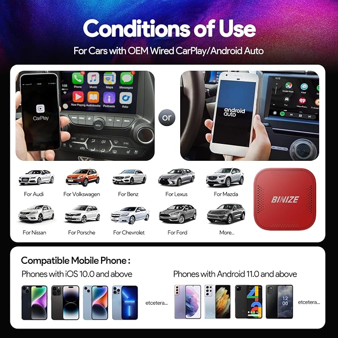 Binize Carplay Ai Box Android 13 AndroidAuto AI Box Wireless Carplay - Image 6