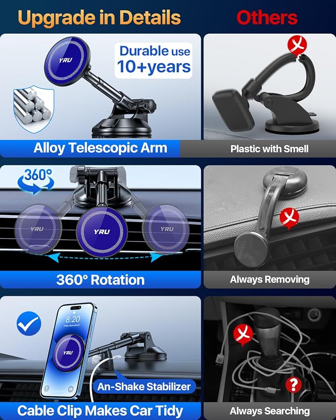YRU[2025 Upgraded Magnetic Phone Holder - Image 3
