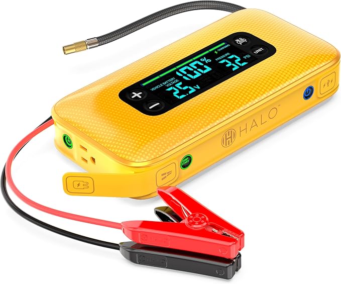 HALO Bolt Ultimate 3 Portable Car Battery Jump Starter | 130 PSI Air Compressor by Halo