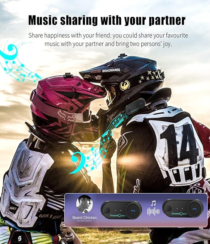 FreedConn Motorcycle Helmet Bluetooth Headset, TCOM VB - Image 3