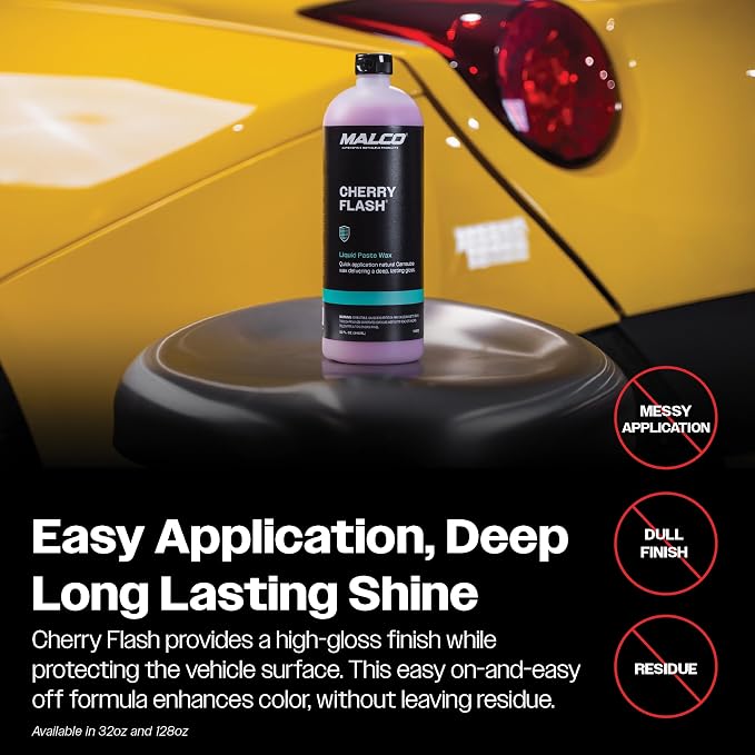 Malco Cherry Flash Automotive Liquid Paste Wax – Protect & Shine Your - Image 6