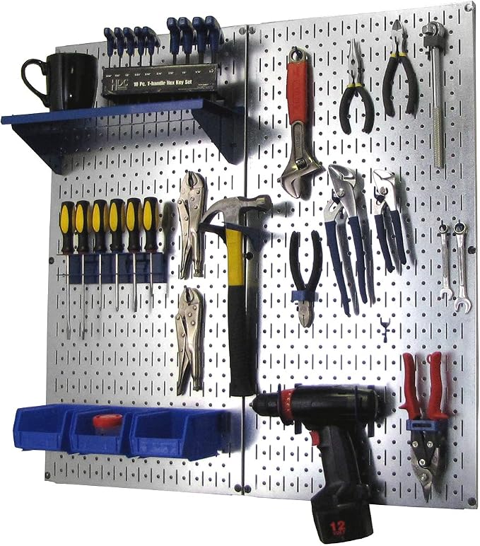 Wall Control Metal Pegboard Organizer Utility Tool Storage and Garage Pegboard by Wall+Control