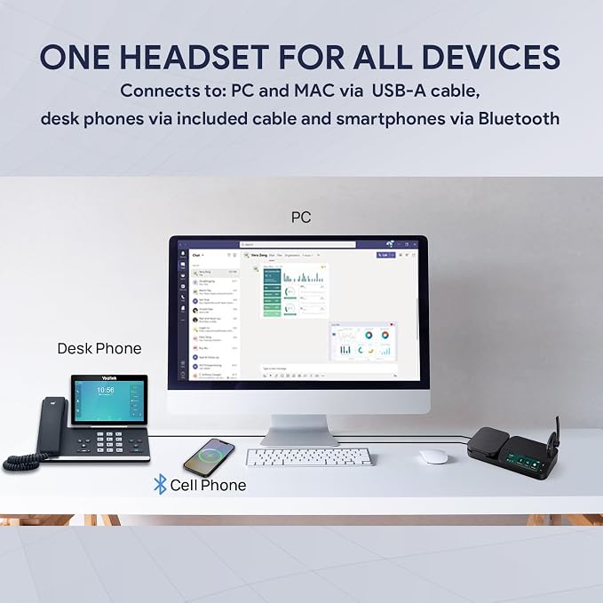 Yealink BH71 Bluetooth Headset Workstation, Office Wireless Headset - Image 2