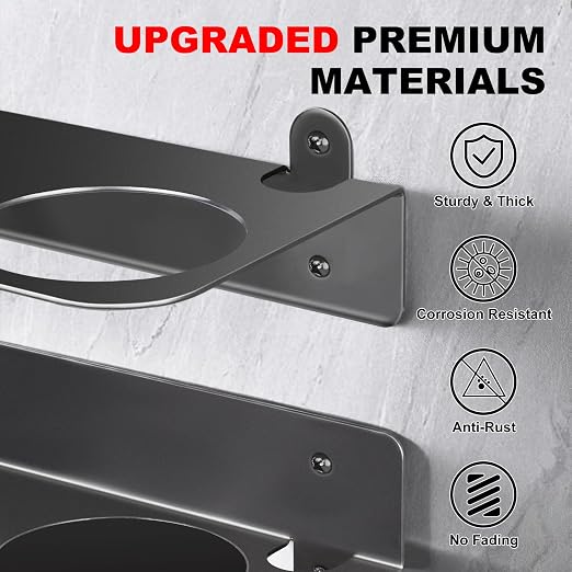 Oil Dual Funnel Holder Storage Rack Includes 2 Plastic Removable Drip Cups - Image 4