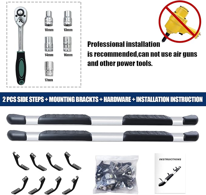 COMNOVA Side Steps Running Boards Nerf Bars Compatible - Image 9