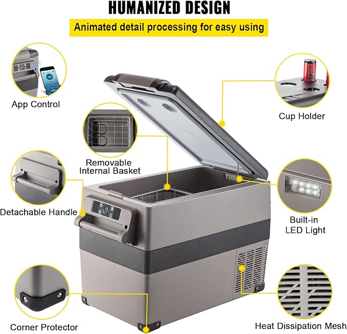 VEVOR 12 Volt Refrigerator, 48 Quart Fast Cooling Portable Freezer - Image 5