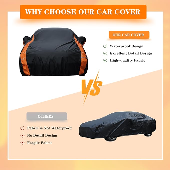in Full Exterior Sedan Car Cover All Weather, Waterproof，UV Resistant, and - Image 7