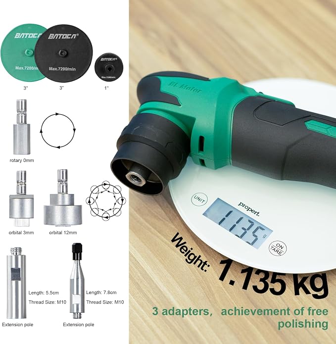 BATOCA S4 Cordless Car Buffer Polisher Rotary Polisher & Dual Action Polisher - Image 3