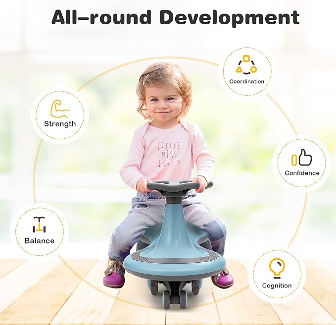 HONEY JOY Wiggle Car, 2 in 1 Swing Car - Image 5