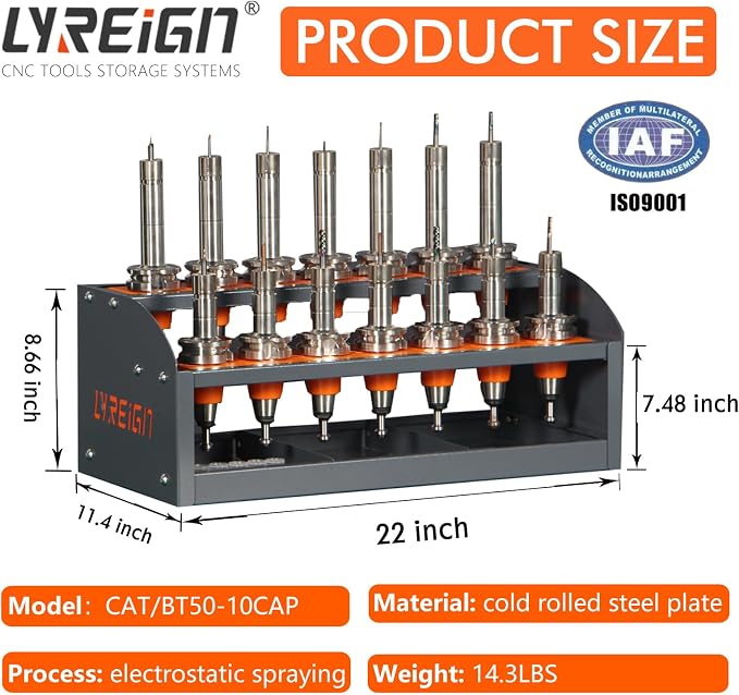 BT50 CNC Tool Rack, CAT50 CNC Tool Storage Rack Placed on The Desktop, Small - Image 2