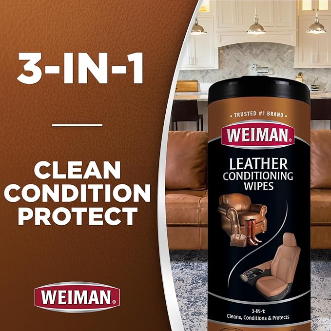 Weiman Leather Cleaner & Conditioner Care Kit | Restores Leather Surfaces | - Image 3