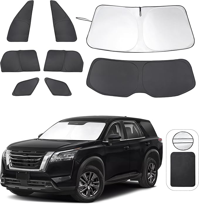 TINGLU Window Shades for Nissan Pathfinder 2022-2025 Accessories Car Side Full by TINGLU