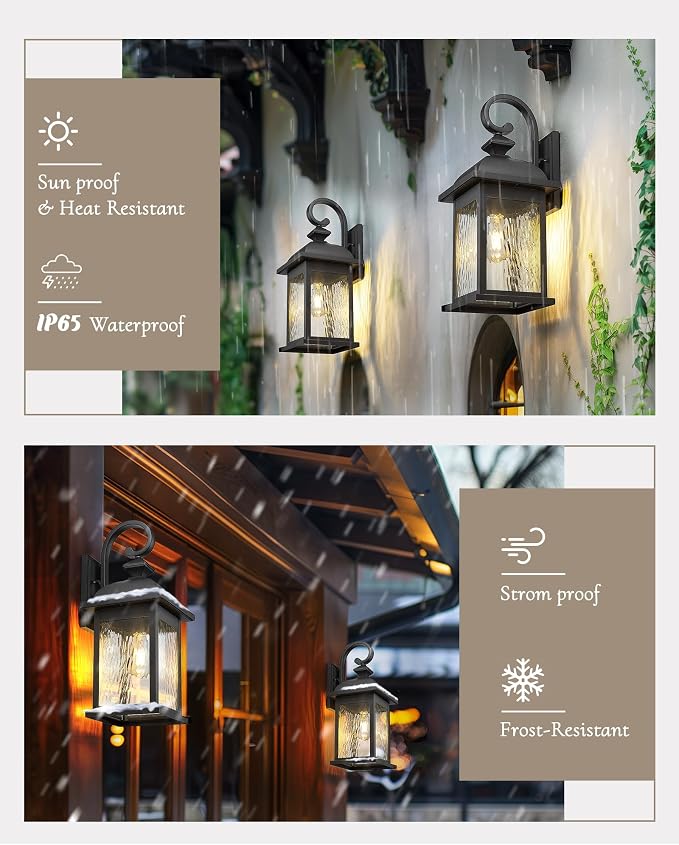FEMILA 21" Large Exterior Wall Light Fixtures, 2 Pack Anti-Rust Waterproof - Image 4