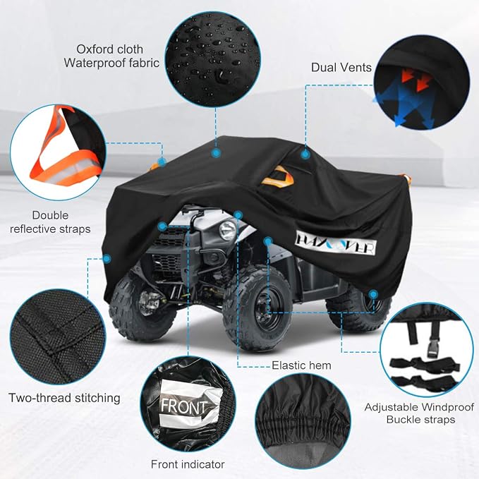 ATV Cover Waterproof Heavy Duty XXXL 102 Inches 300D Oxford Cloth Quad ATC 4 - Image 3