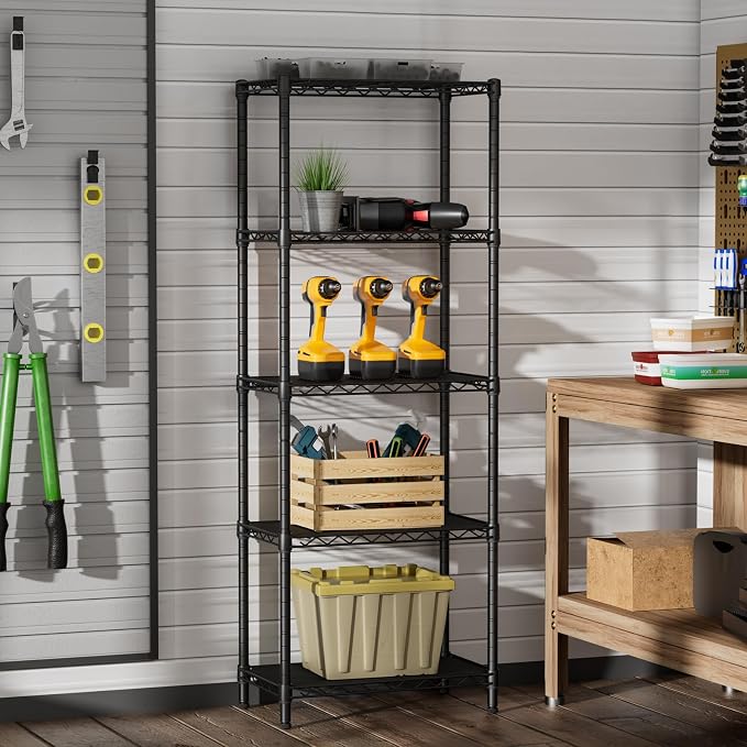 SINGAYE 5 Small Wire Shelves Kitchen Pantry Close Home Organizers and Storage - Image 2