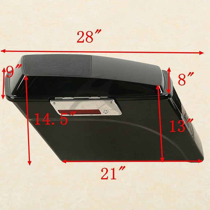 XFMT Hard Saddlebags Speaker Lid + Chrome Conversion Brackets - Image 5
